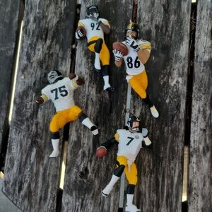 Pittsburgh Steelers Halmark Ornament Lot Of 4 All 1 Price No Boxes 2007,12,13,15